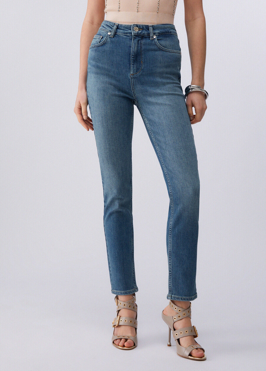 jean slim taille haute