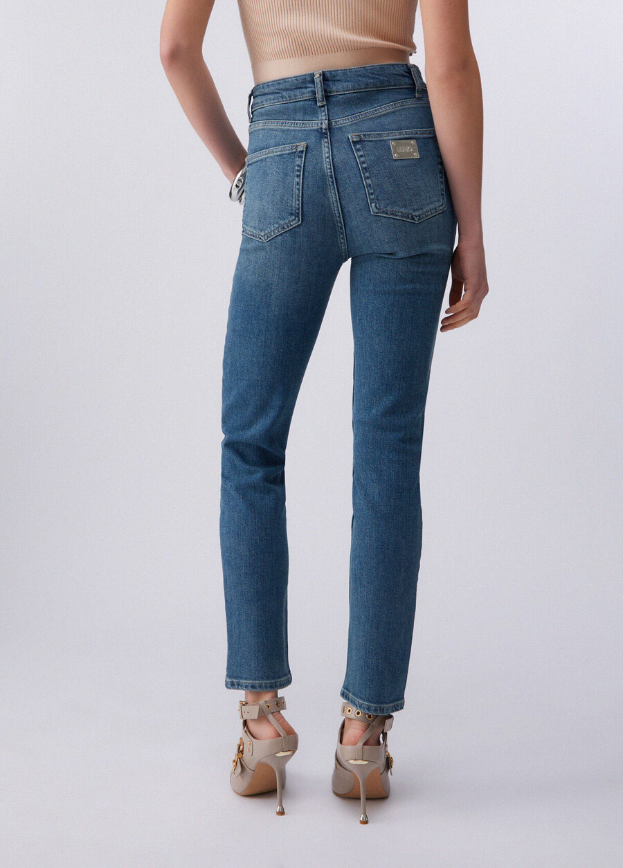 jean slim taille haute