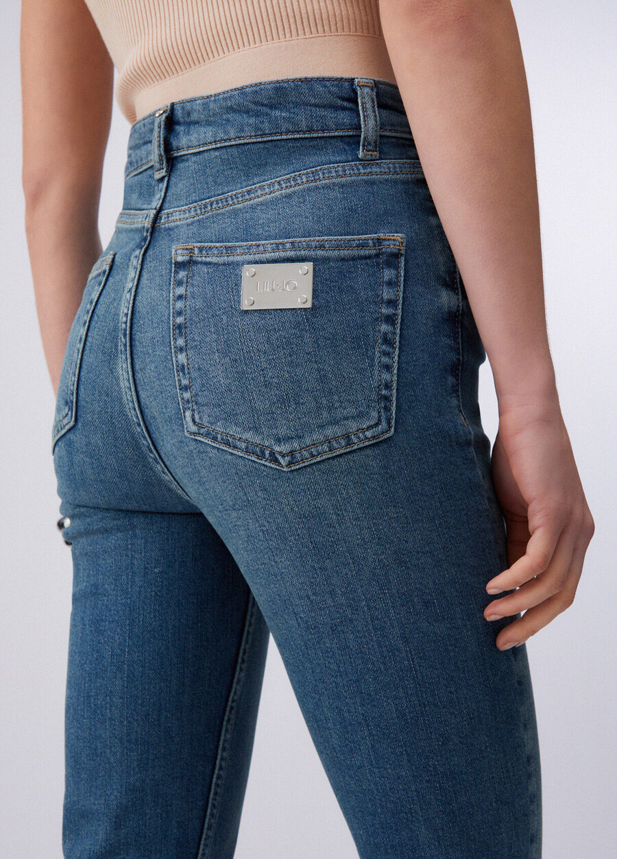 jean slim taille haute