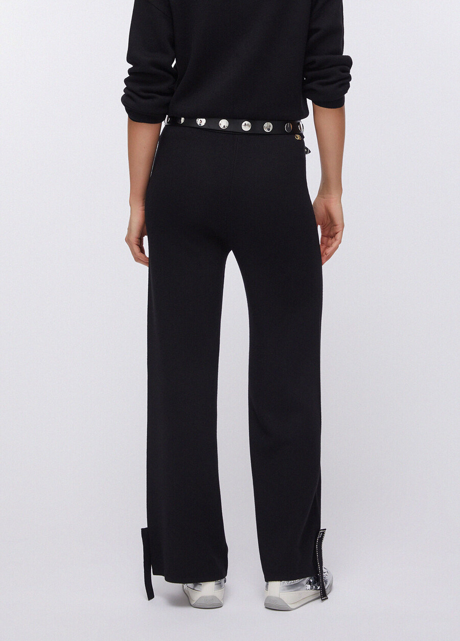 pantalon tricoté avec perles