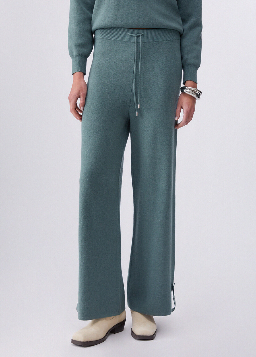 pantalon tricoté avec perles