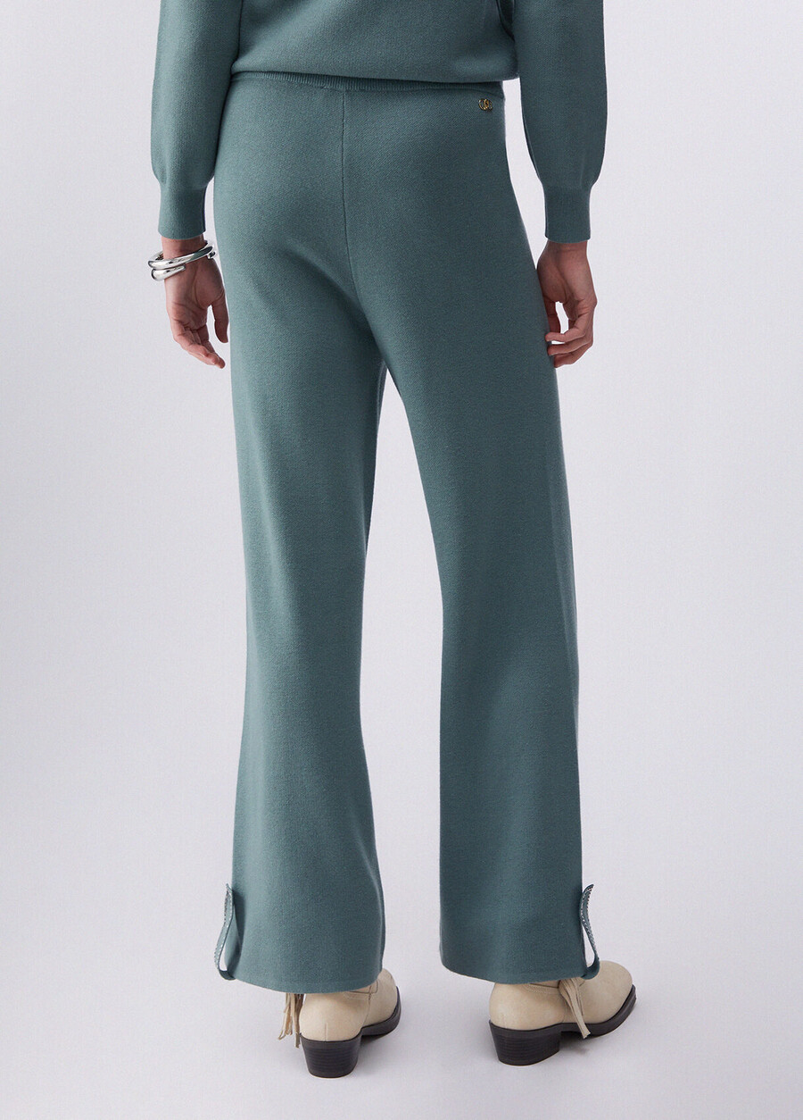 pantalon tricoté avec perles