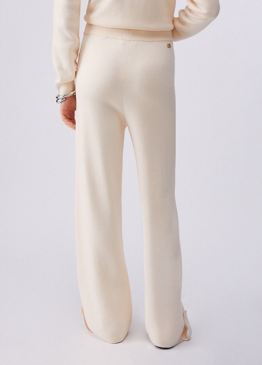 pantalon tricoté avec perles