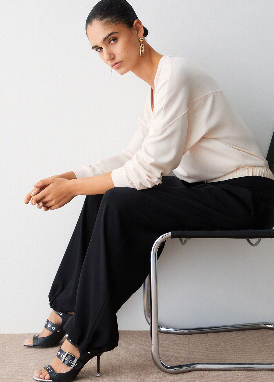 pantalon à double ceinture