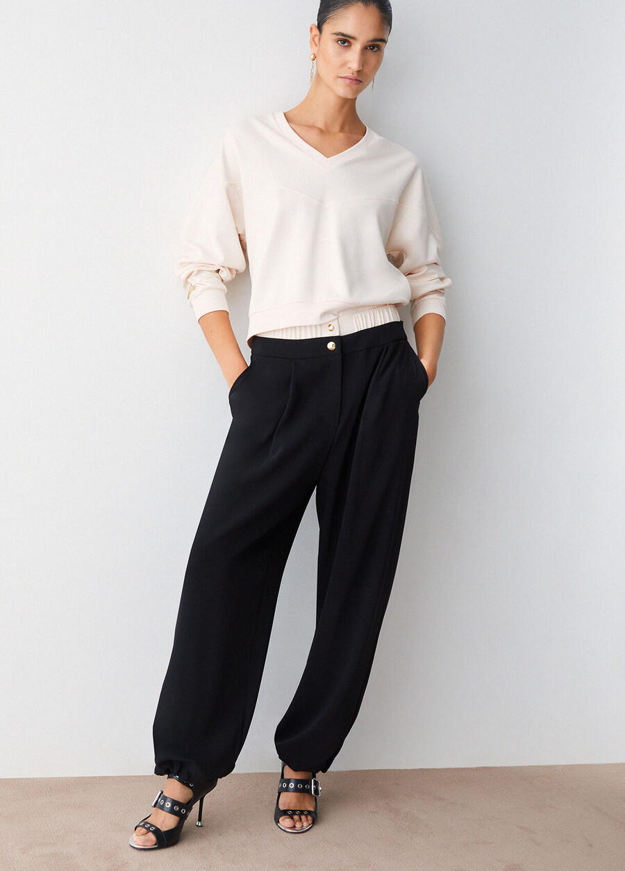 pantalon à double ceinture