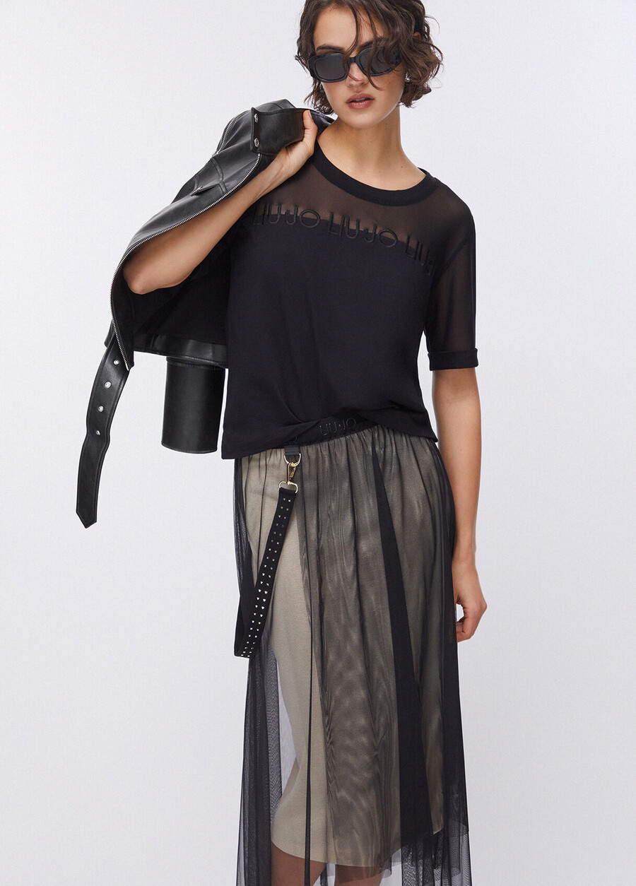 jupe longue en tulle