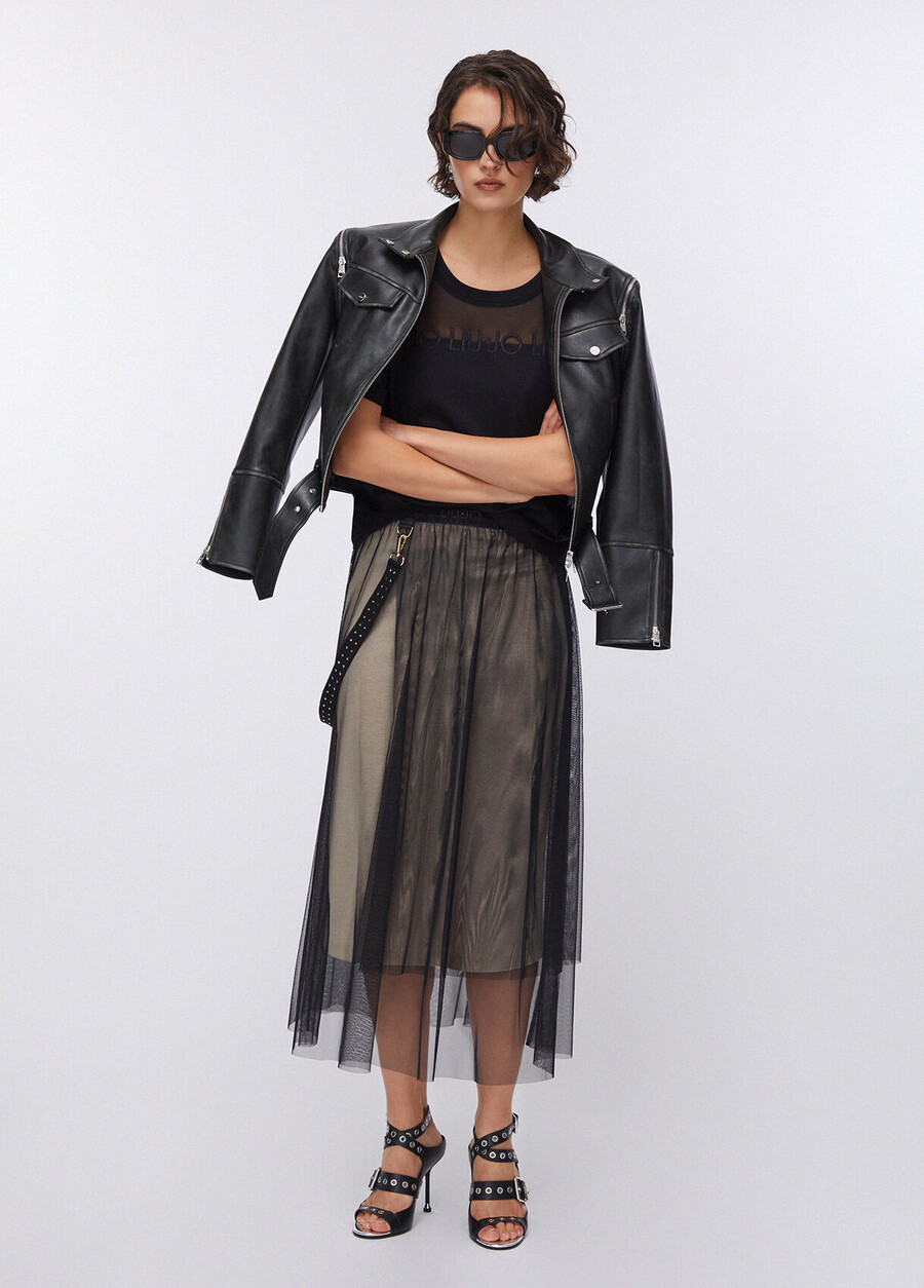 jupe longue en tulle