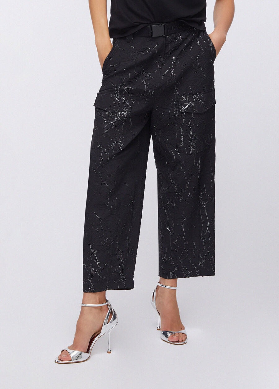 pantalon à effet froissé