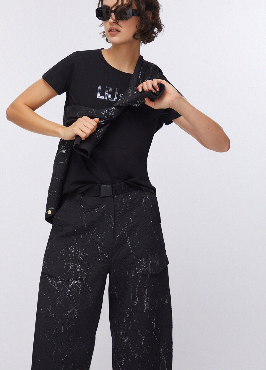 pantalon à effet froissé