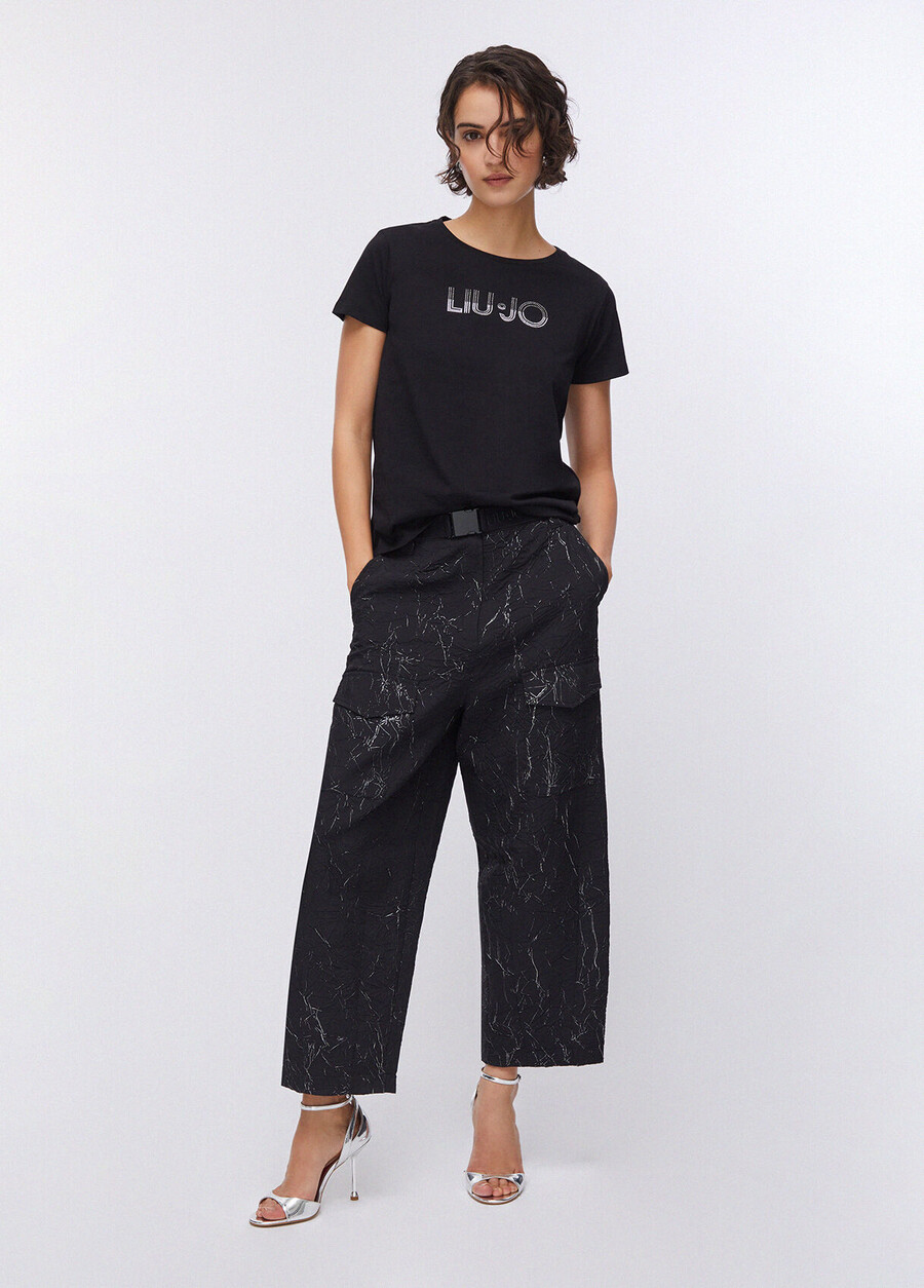 pantalon à effet froissé