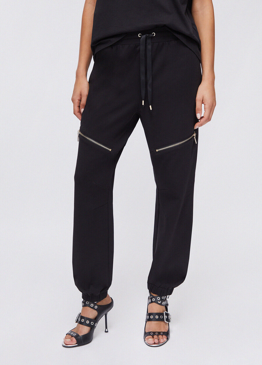 pantalon en peluche avec fermeture éclair