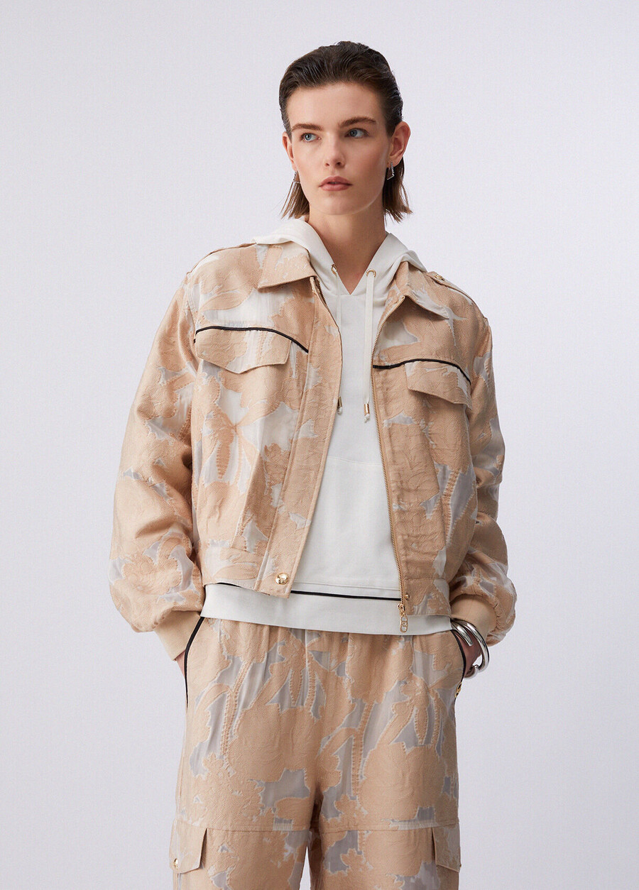 veste en organza jacquard
