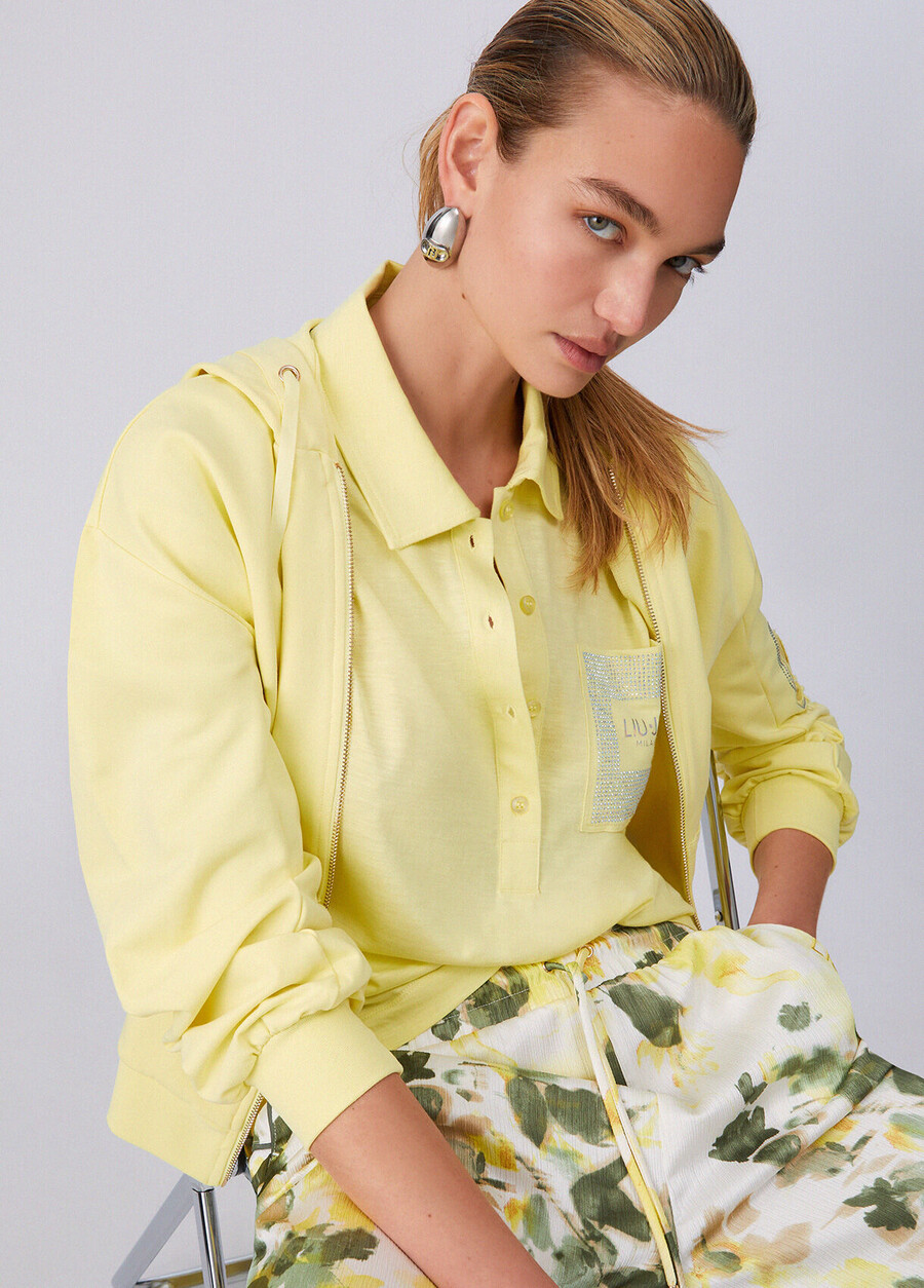 sweat-shirt à broderie florale