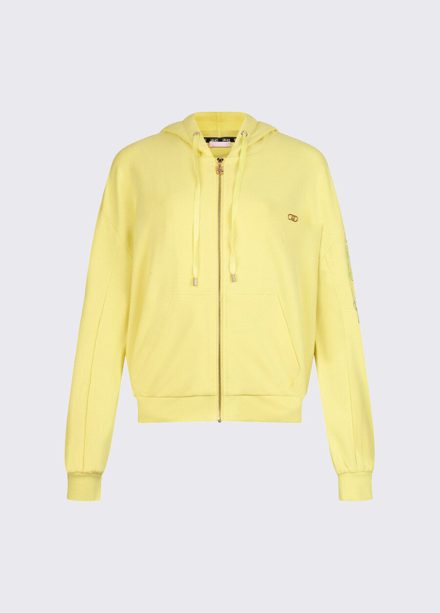 sweat-shirt à broderie florale