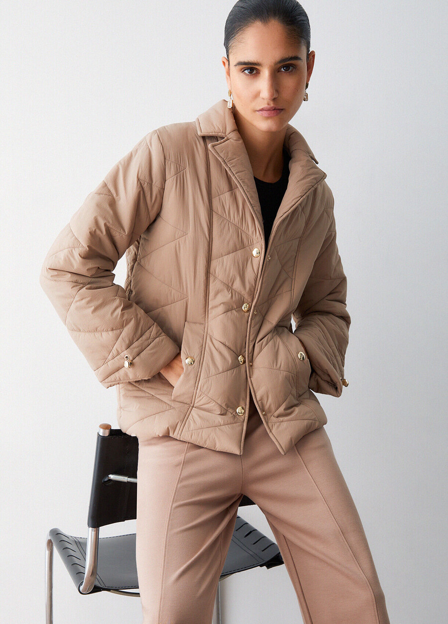 veste matelassée avec ceinture