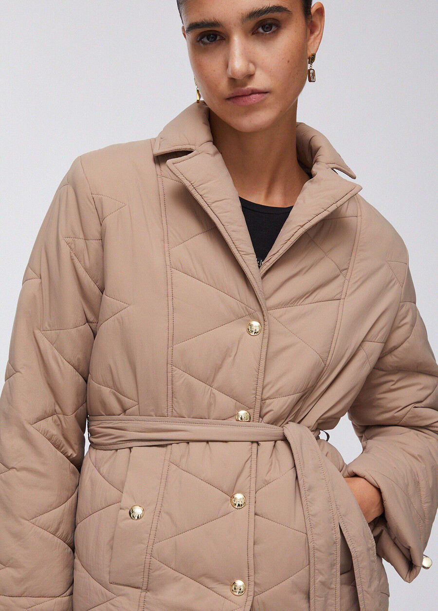 veste matelassée avec ceinture