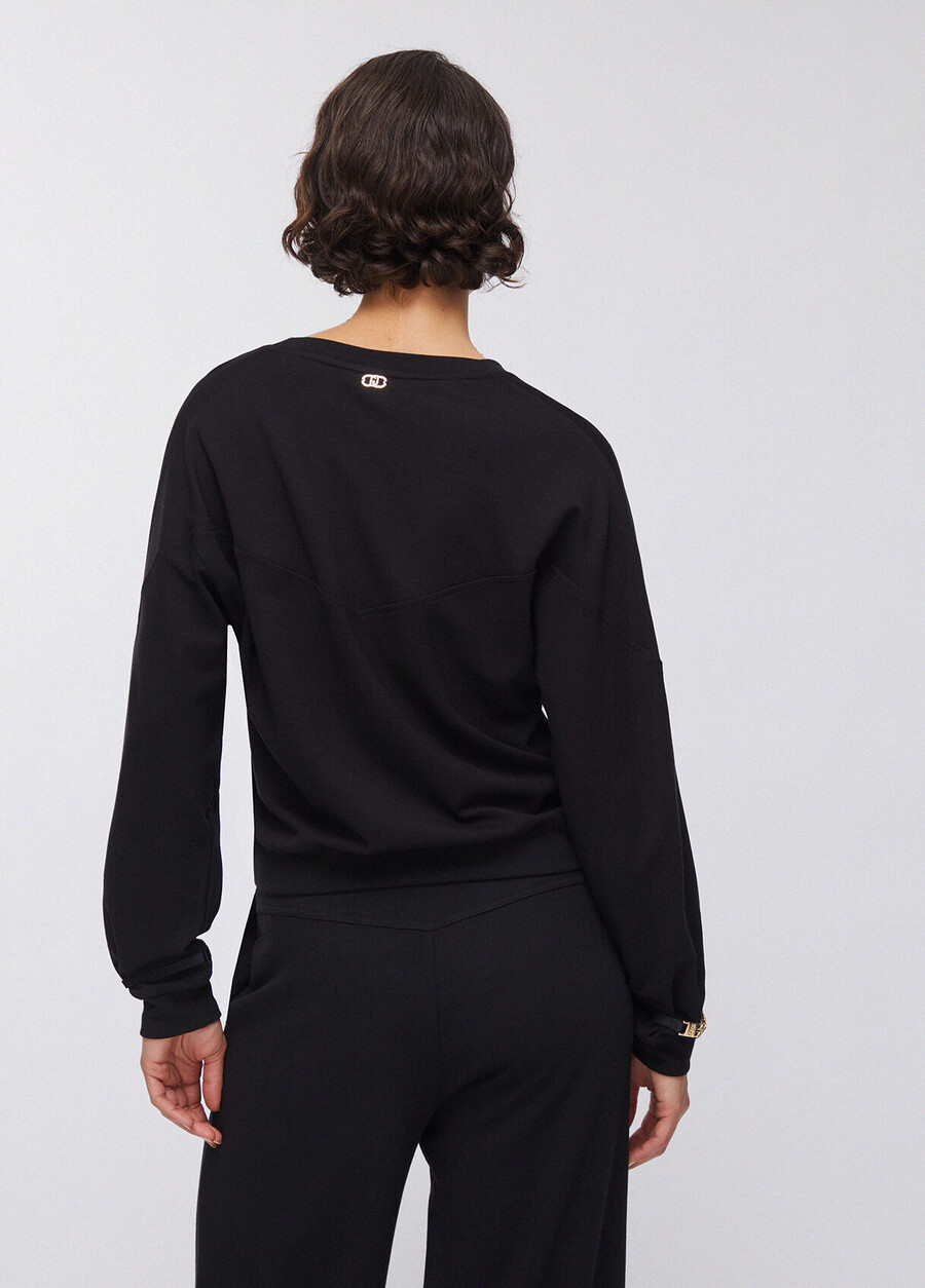 sweat-shirt avec détails de chaîne