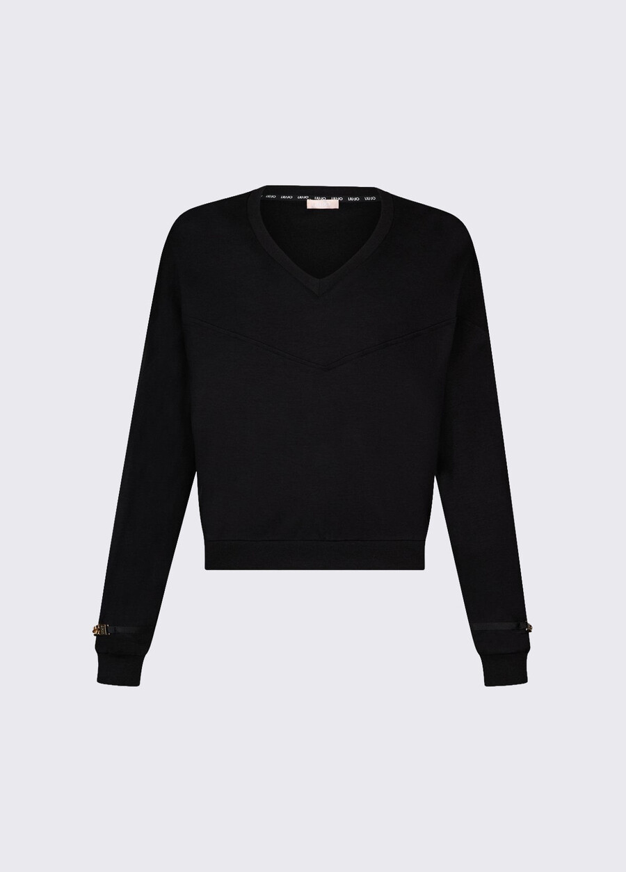 sweat-shirt avec détails de chaîne