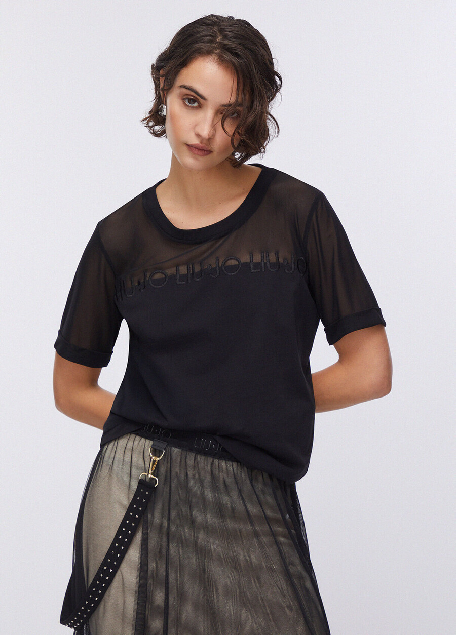 t-shirt en jersey et maille