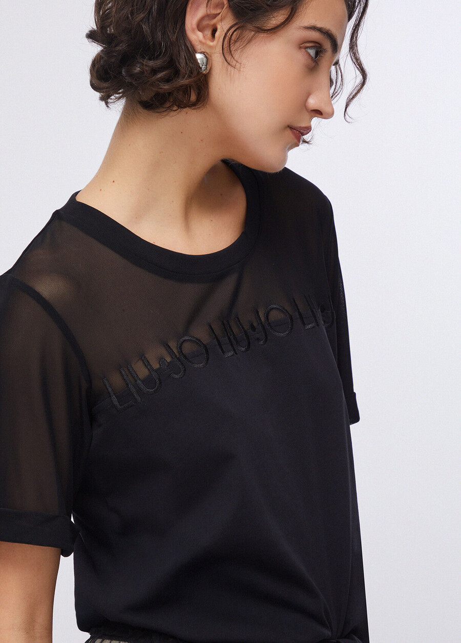 t-shirt en jersey et maille