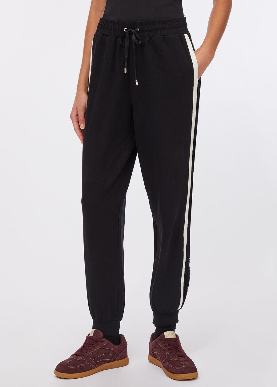 pantalon de jogging en peluche avec dentelle