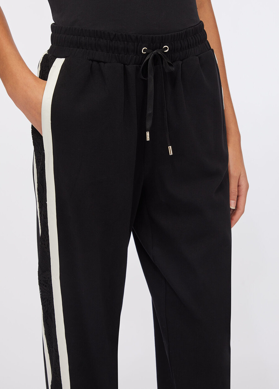 pantalon de jogging en peluche avec dentelle