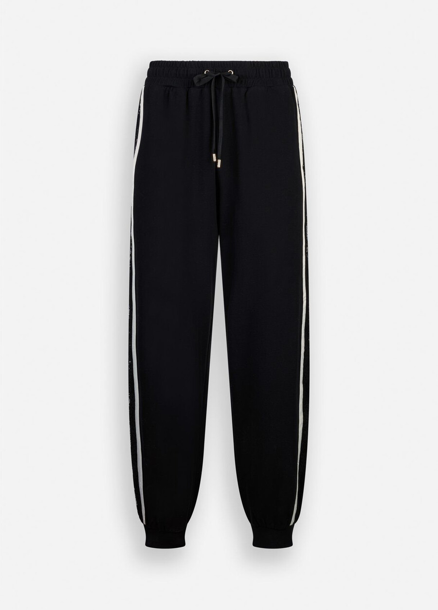 pantalon de jogging en peluche avec dentelle