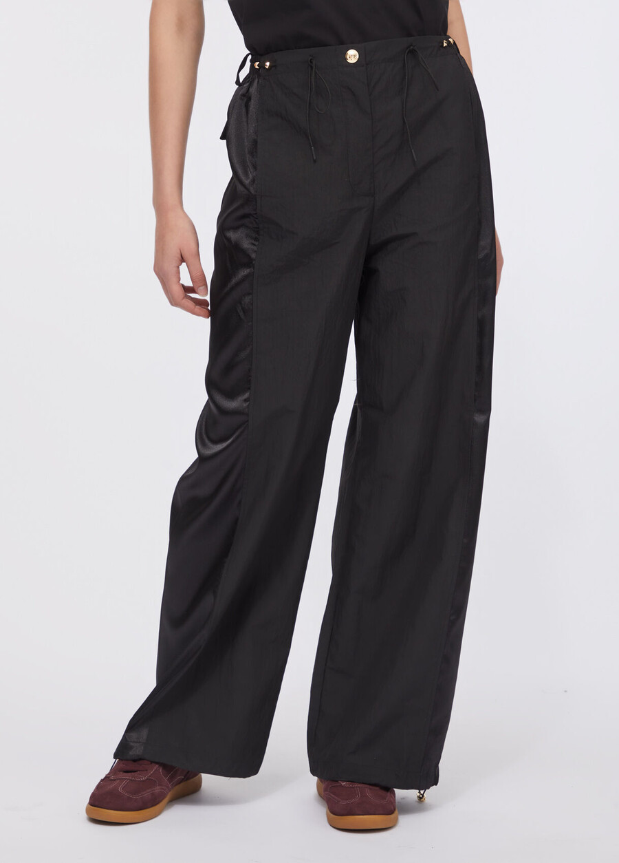 pantalon de jogging en nylon et satin