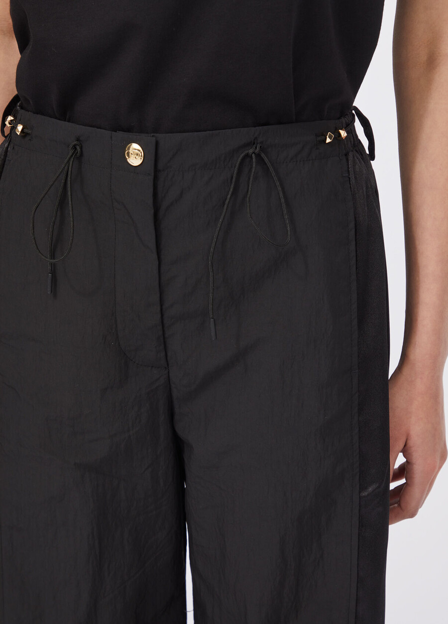 pantalon de jogging en nylon et satin