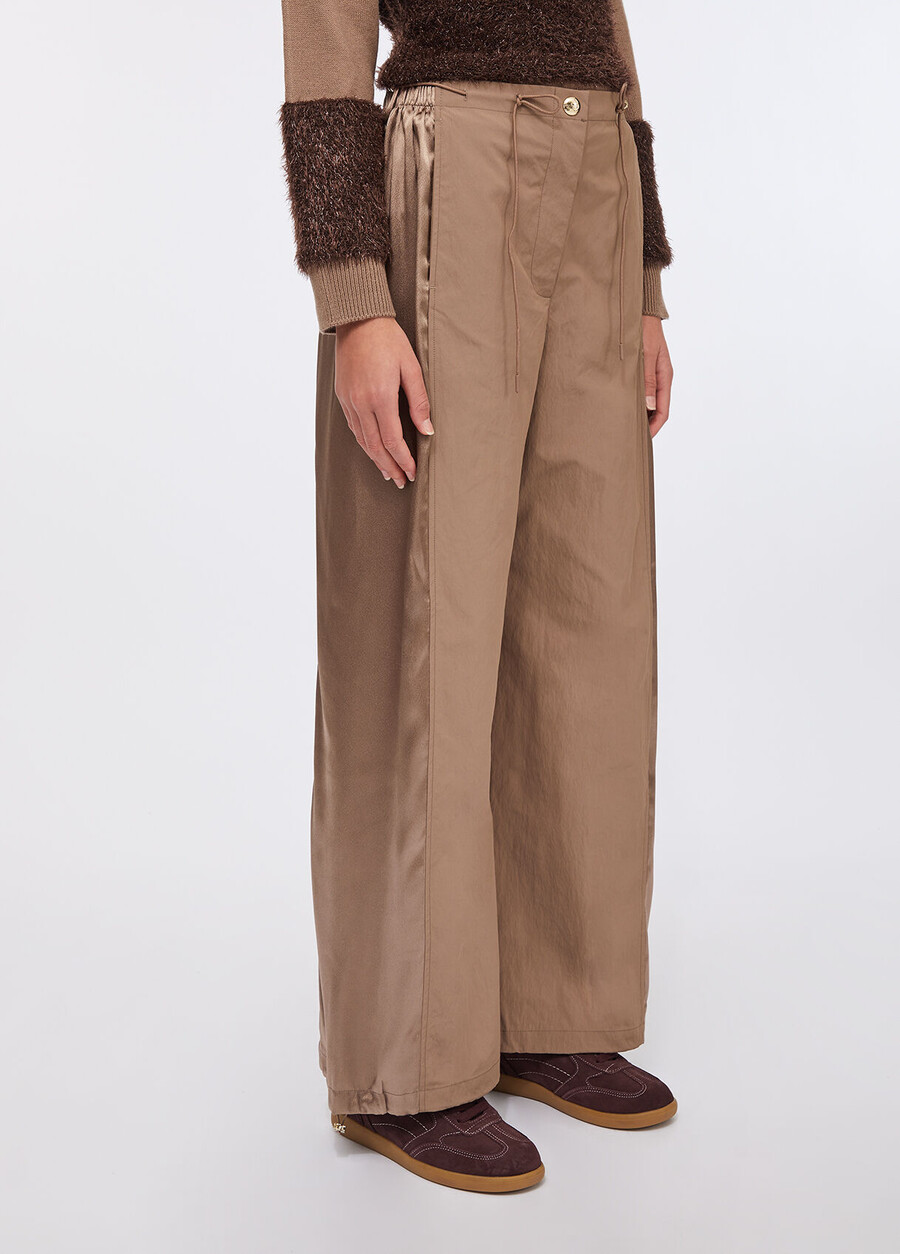 pantalon de jogging en nylon et satin