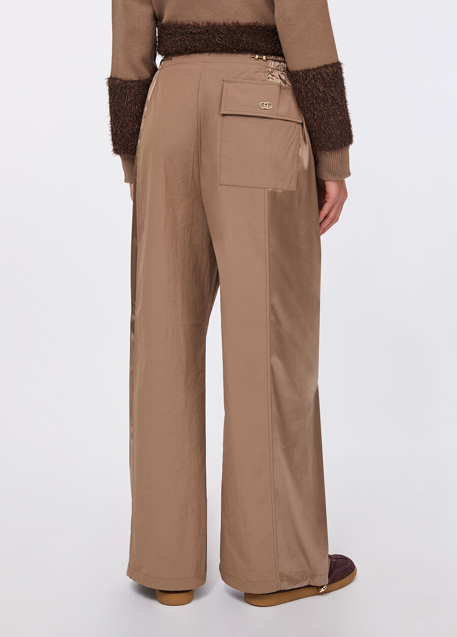 pantalon de jogging en nylon et satin