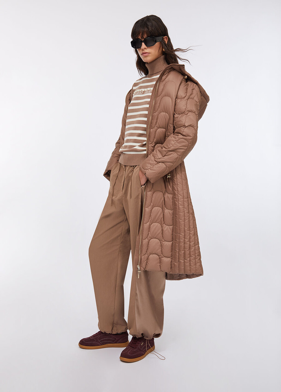 pantalon de jogging en nylon et satin