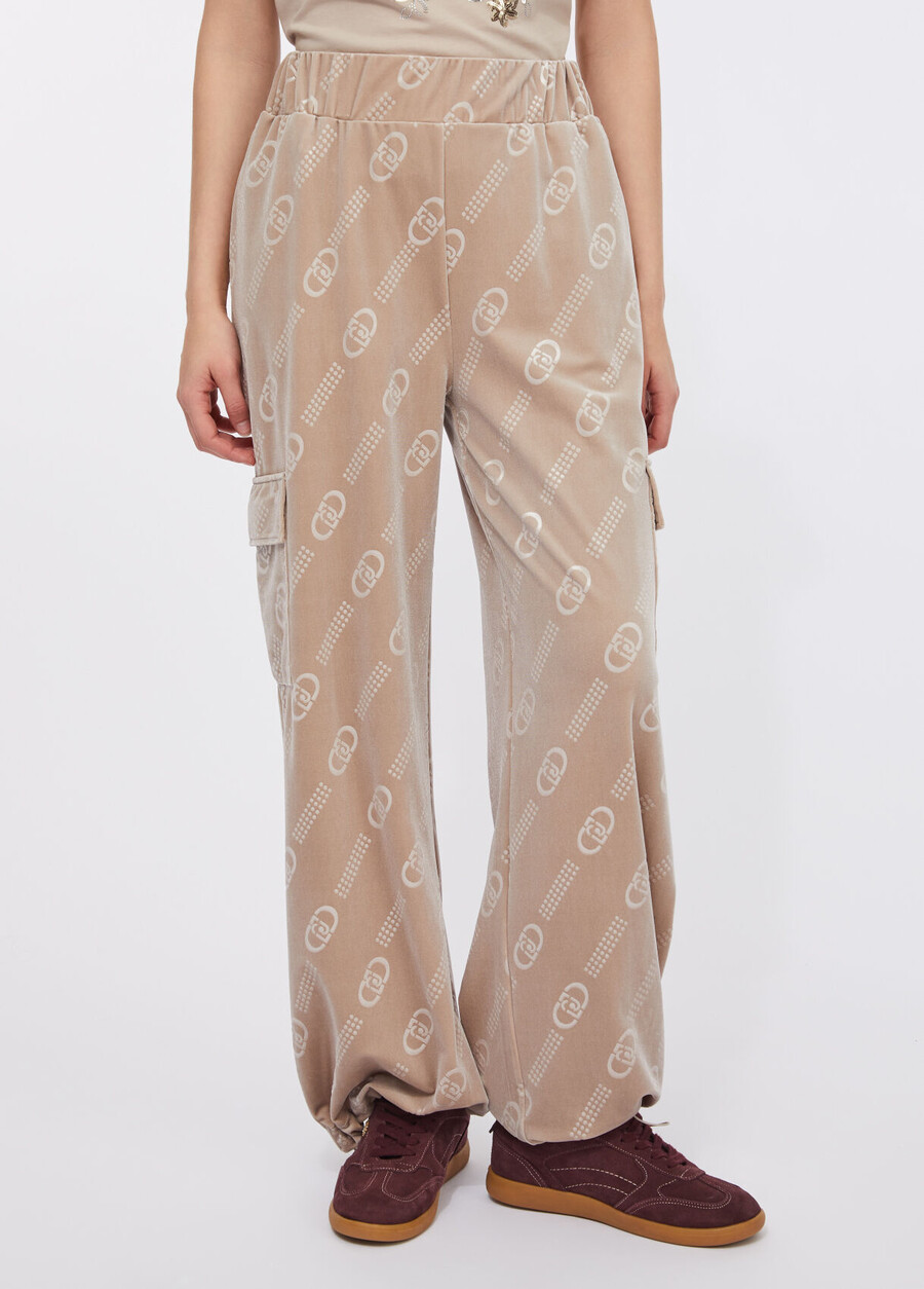 pantalon de jogging en chenille avec logo