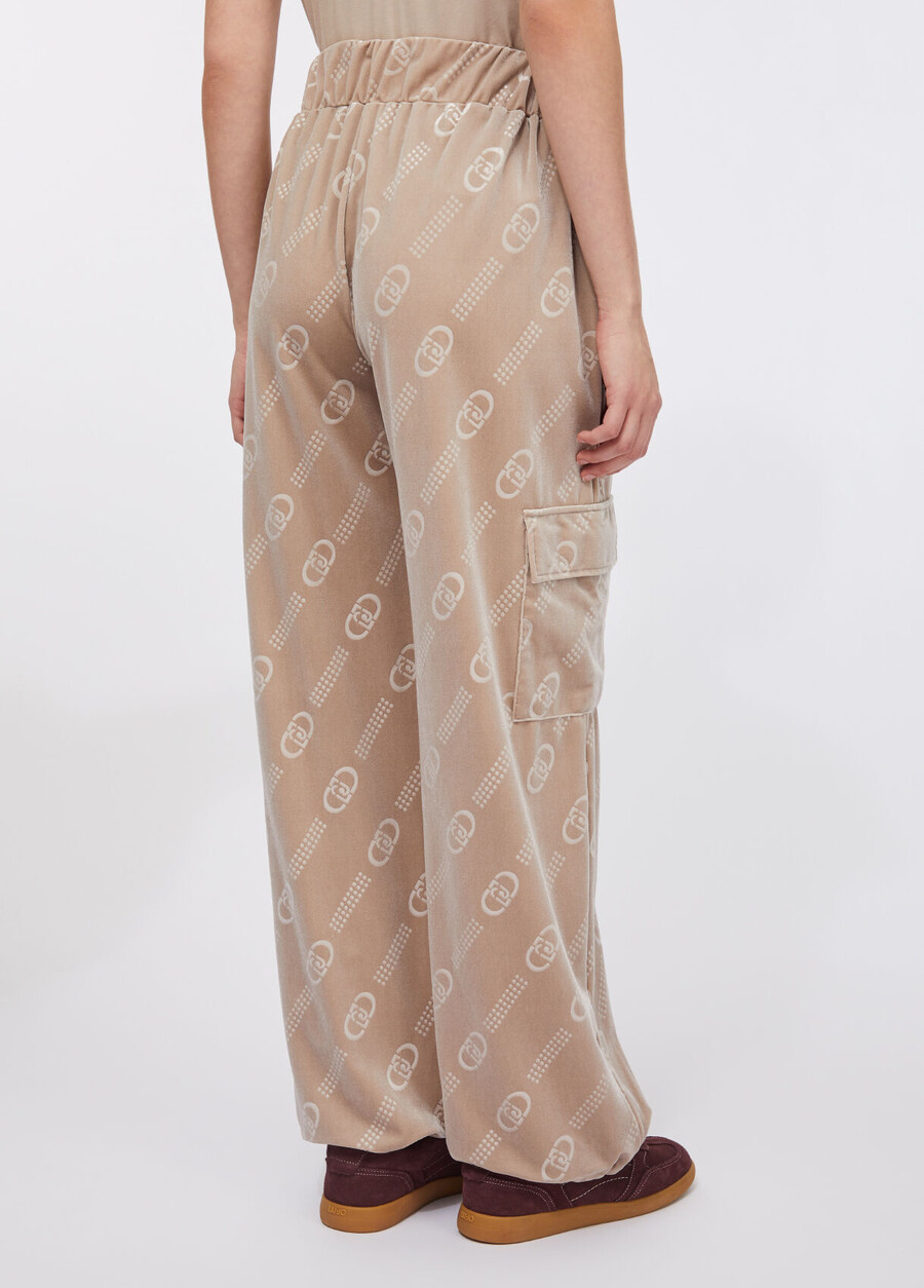 pantalon de jogging en chenille avec logo