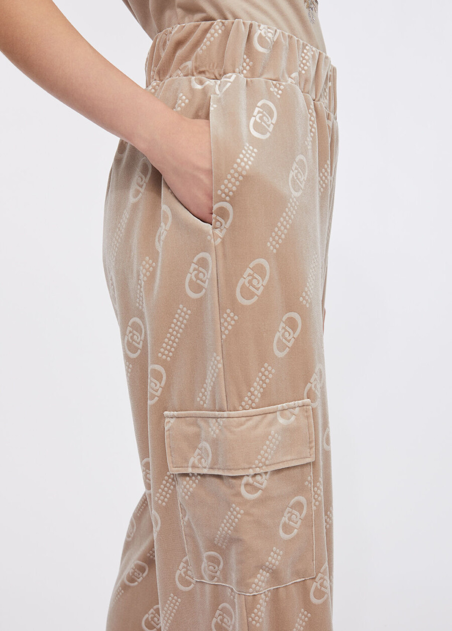 pantalon de jogging en chenille avec logo