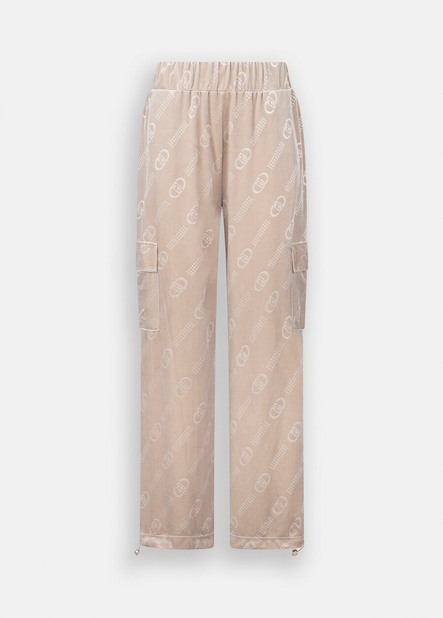 pantalon de jogging en chenille avec logo