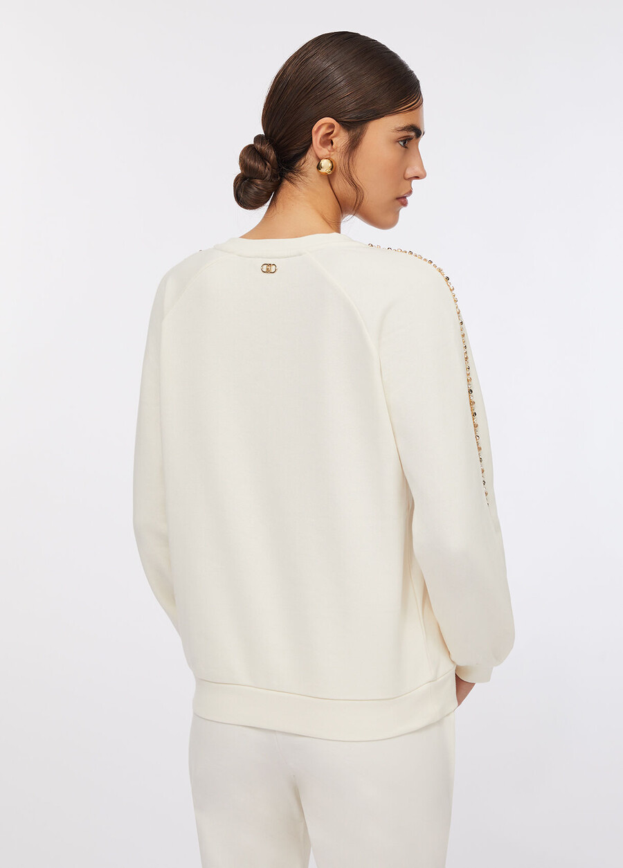 sweat-shirt liu jo better avec pierres précieuses