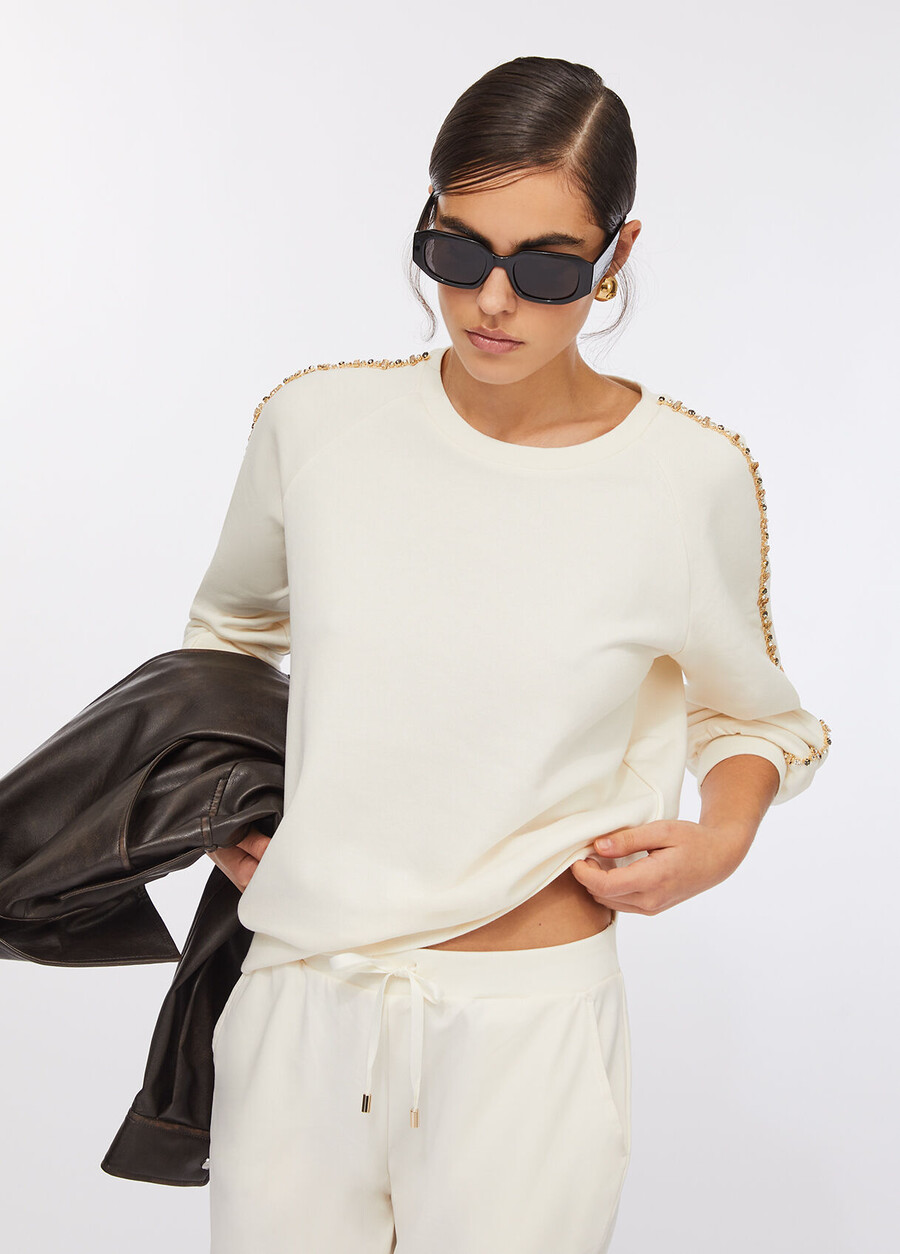 sweat-shirt liu jo better avec pierres précieuses
