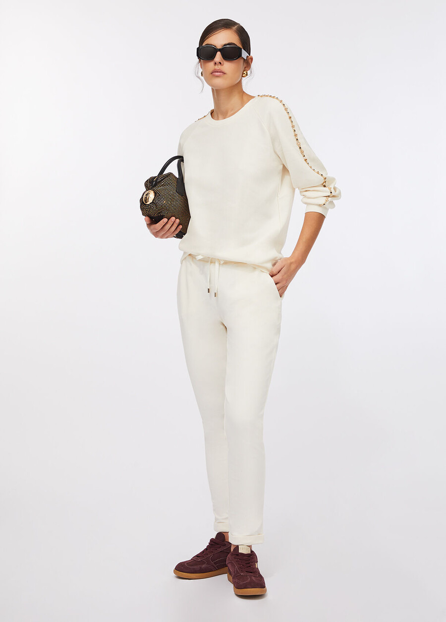 sweat-shirt liu jo better avec pierres précieuses