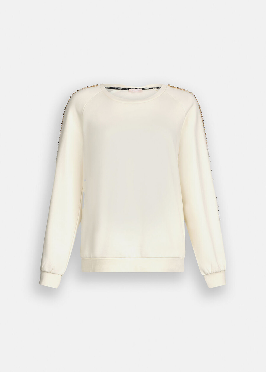 sweat-shirt liu jo better avec pierres précieuses