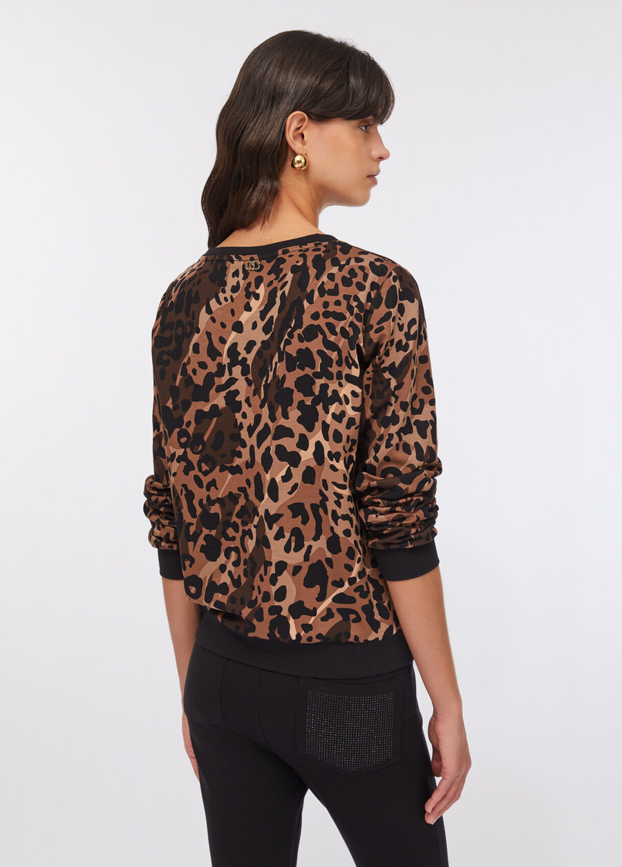 sweat-shirt à imprimé animalier liu jo better