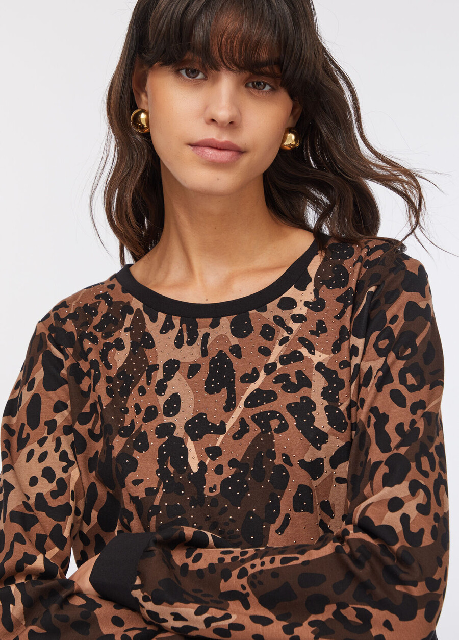 sweat-shirt à imprimé animalier liu jo better