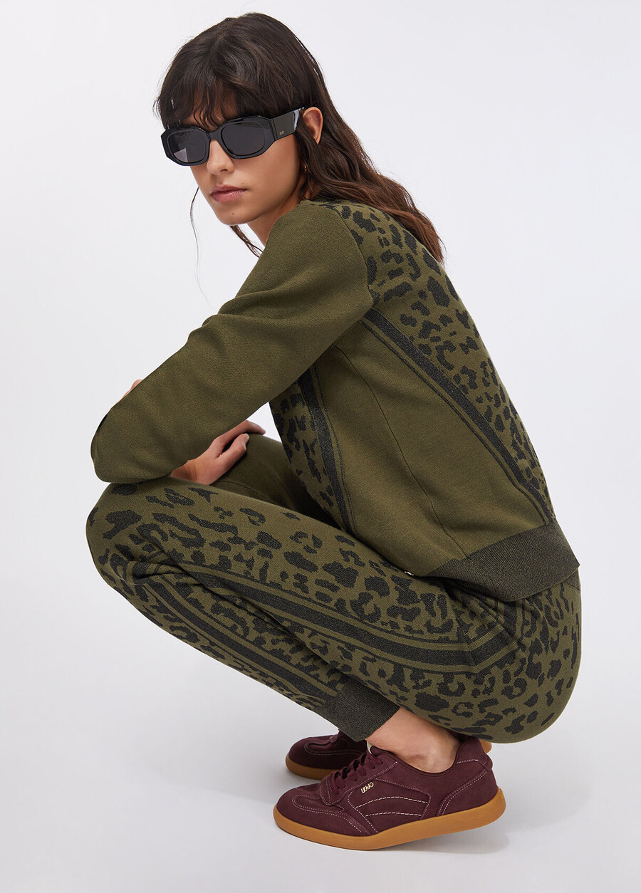 pantalon à imprimé animal