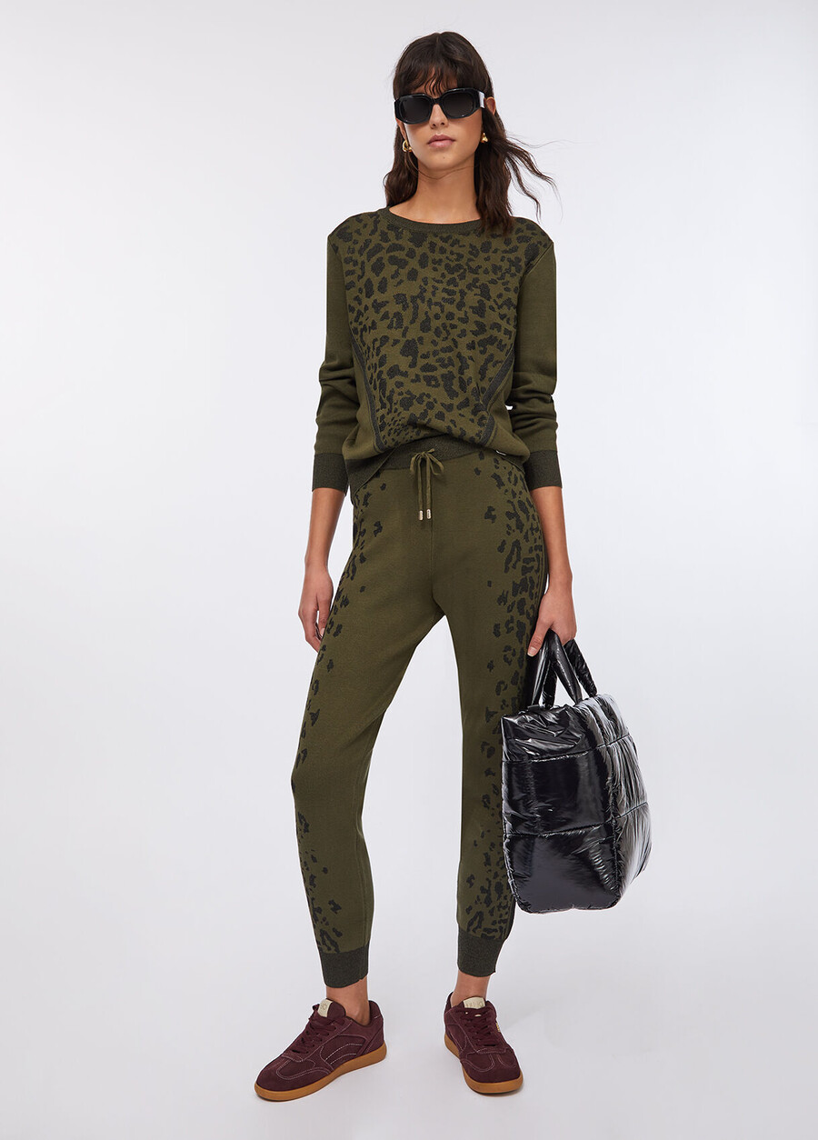 pantalon à imprimé animal