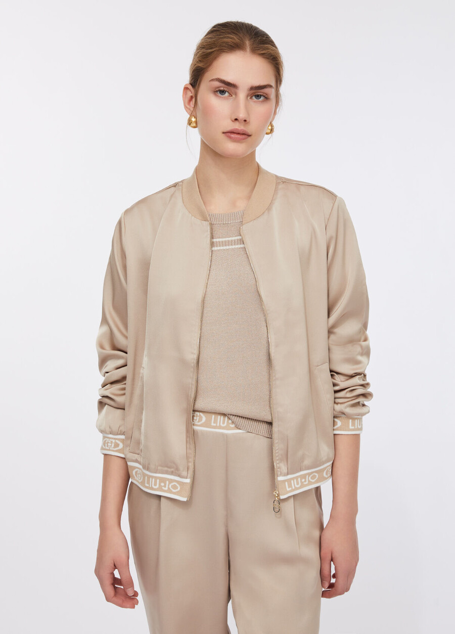 blouson aviateur en satin