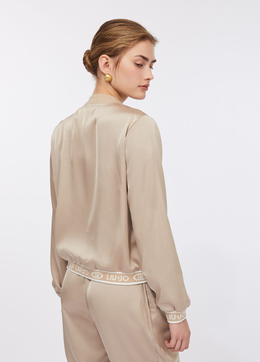 blouson aviateur en satin