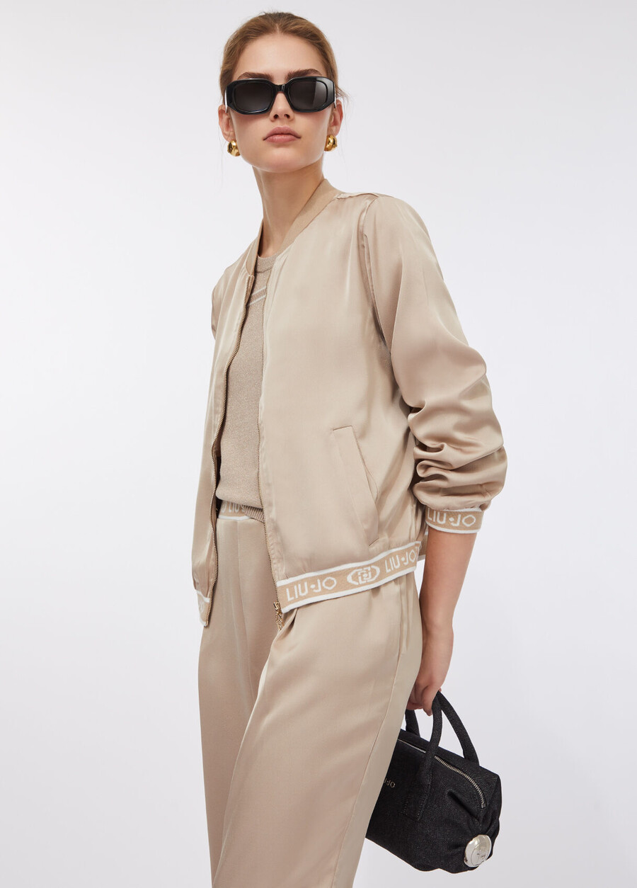 blouson aviateur en satin