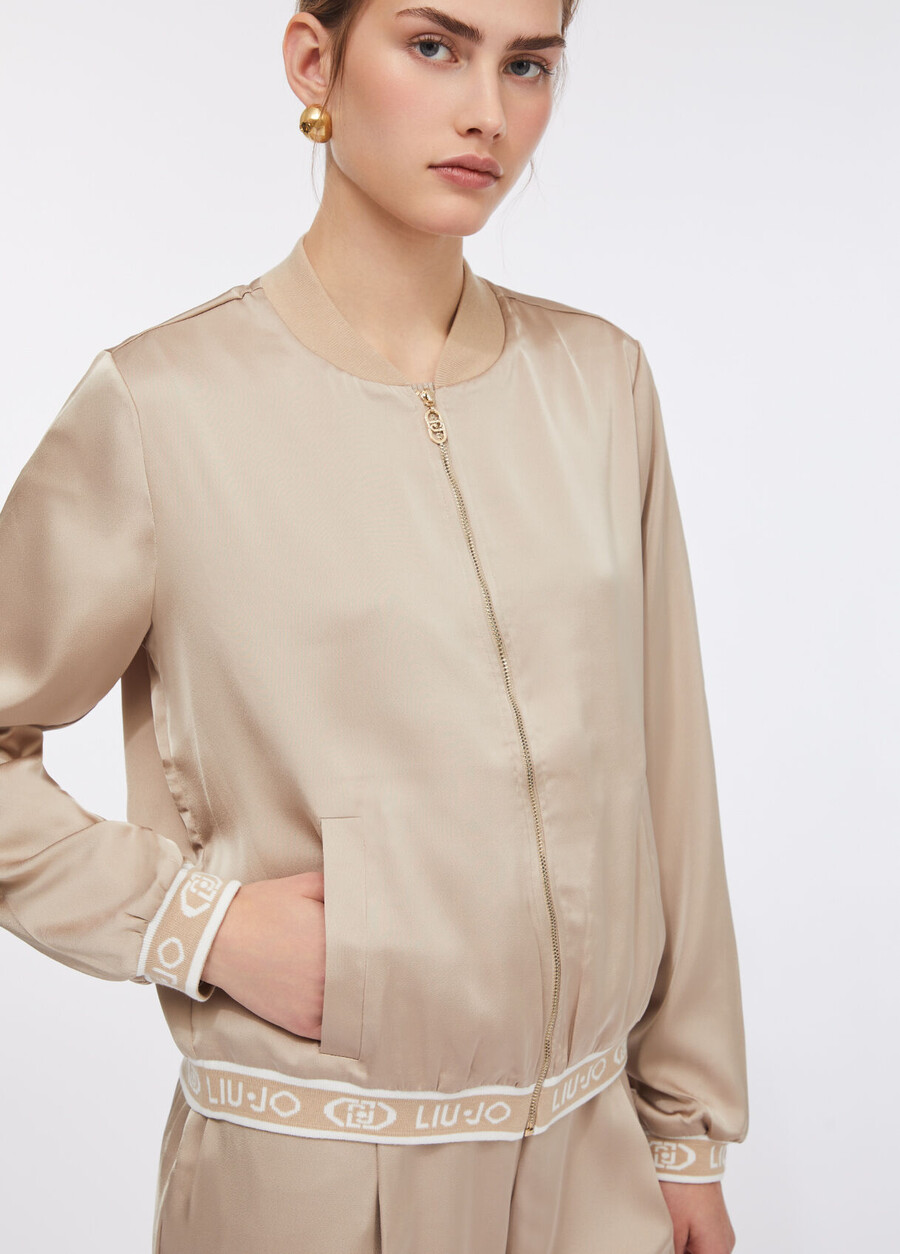 blouson aviateur en satin