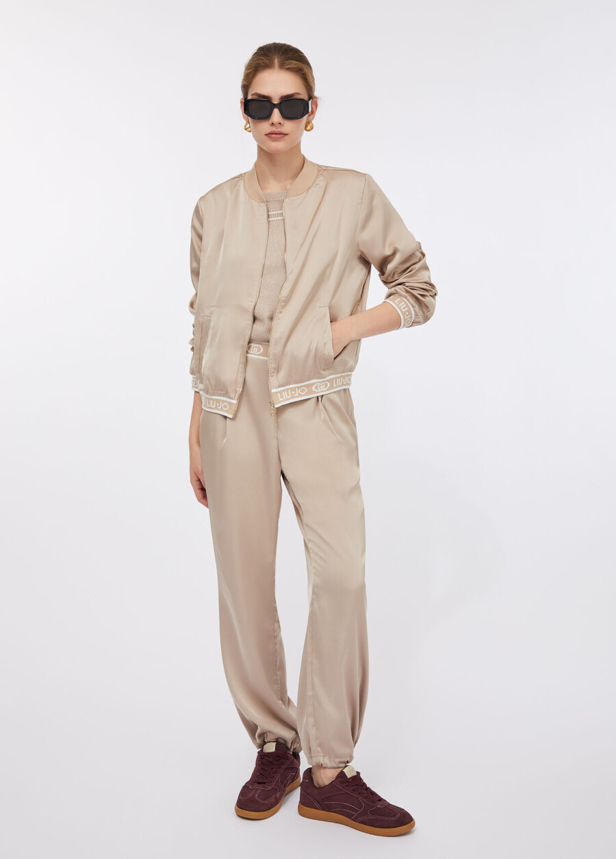 blouson aviateur en satin