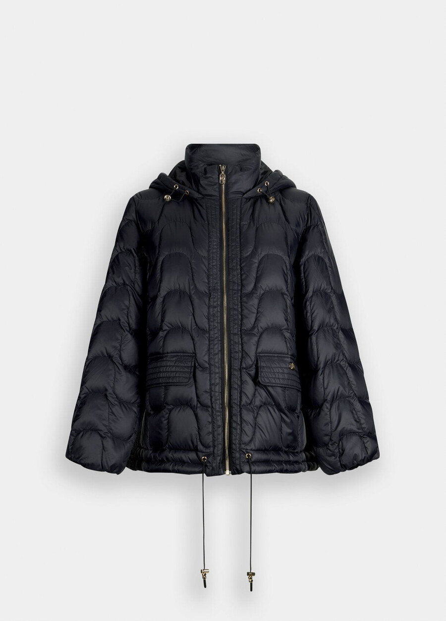 manteau court en nylon matelassé